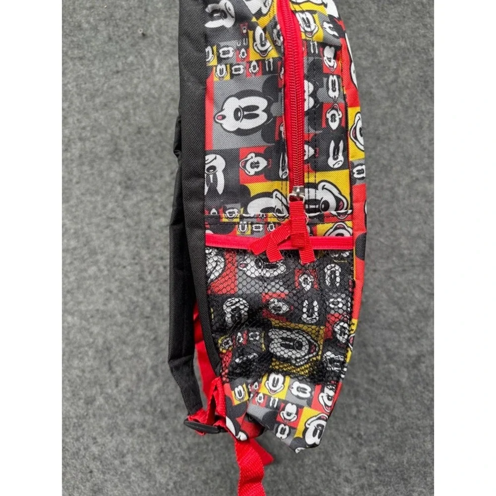 Disney Walt‎ Disney World Mickey Mouse All Over Print Backpack Red Yellow New